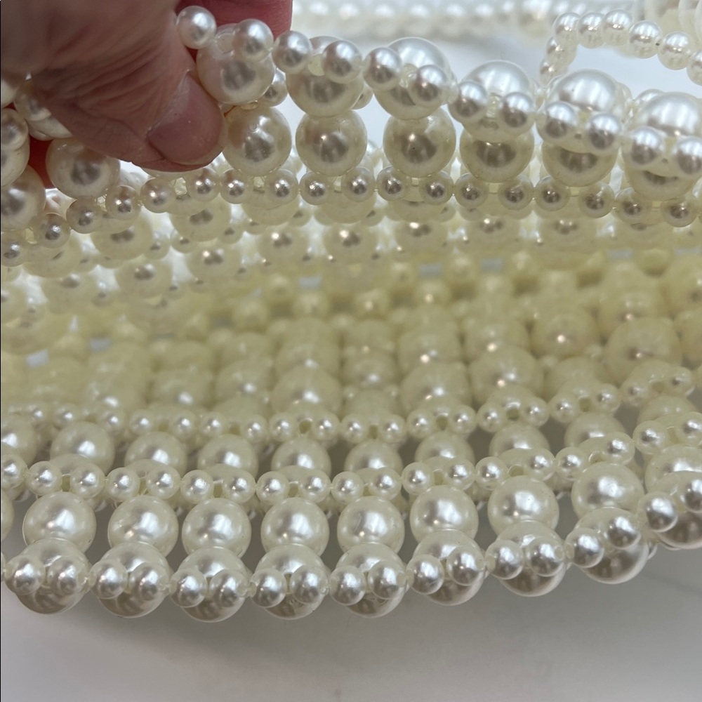 Pearl-Embellished Shoulder Bag - Cream - Picture 4 of 4
